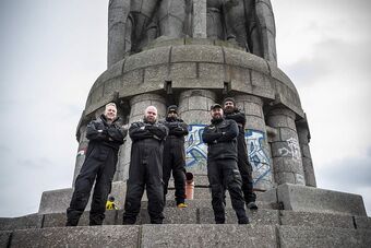 Reinigung Bismarck-Denkmal in Hamburg